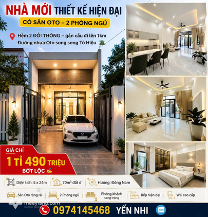 Nhà mới thiết kế hiện đại, sân ô tô rộng rãi tại Đồi Thông, Gia Lai