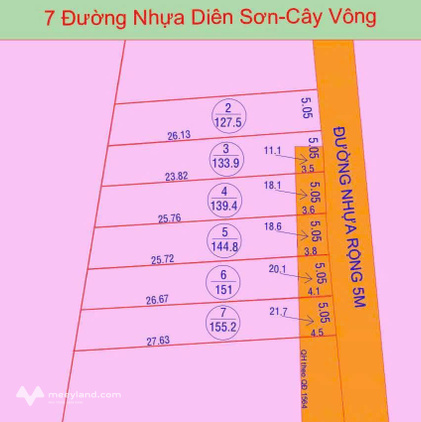 Đất nền Diên Sơn, Diên Khánh, vị trí đẹp, đường nhựa ô tô