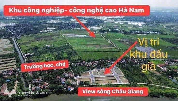 Bán đất đấu giá Nhân Bình, Lý Nhân, Hà Nam, giá 1,6 tỷ