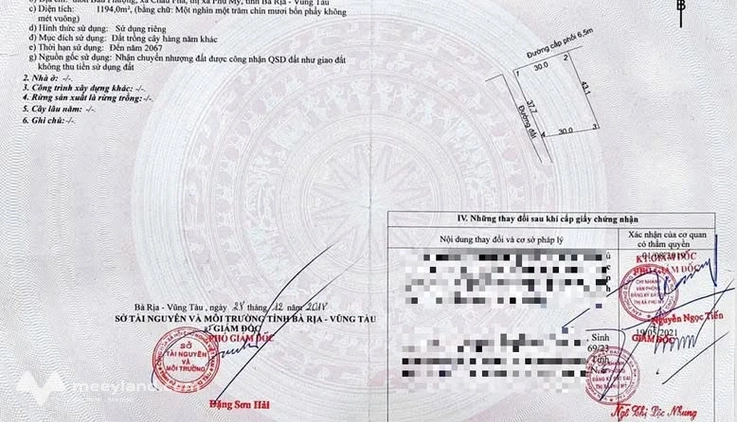 Bán lô góc 2 mặt tiền đắc địa tại Châu Pha, Phú Mỹ, 1194m2