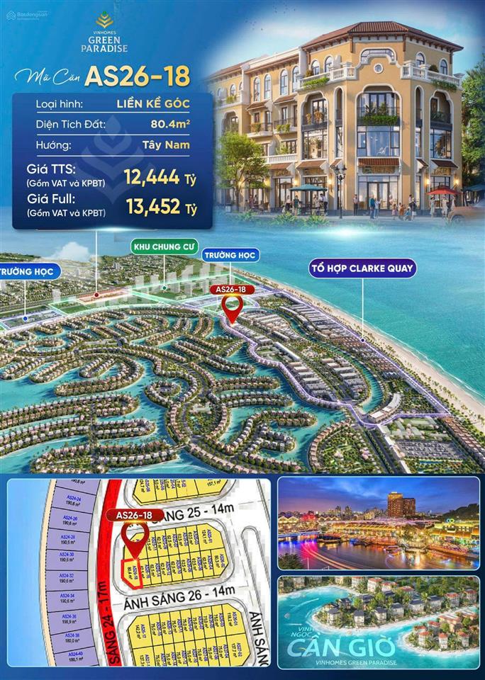 Hàng cực hiếm as2618 căn gốc giá 12 tỷ đã thuê và phí bảo trì, sát vách cosmo bay cam kết thuê