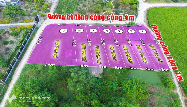 Bán đất thổ cư, mặt tiền đường bê tông 4m, dân cư đông đúc, tiện ích xung quanh thuận tiện, gần 2 cụm khu công nghiệp