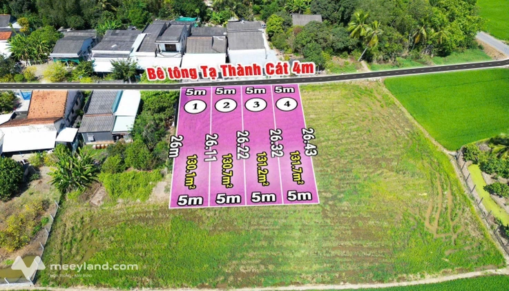 Bán đất thổ cư 5m x 26m, mặt tiền Tạ Thành Cát cách tl833 200m dân cư đông gần nhiều tiện ích