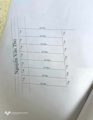 bán đất thổ cư 5m x 28,5m, mặt tiền Nguyễn Văn Thọ đông dân cư ra TL833 1Km, gần nhiều tiện ích