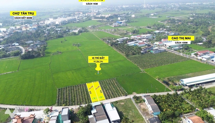 Bán đất thổ cư 5m x 38,5m, từ đường nhựa Cao Thị Mai vào 100m, cách trung tâm thị trấn Tân Trụ 300m, Tân Trụ, Tây Ninh