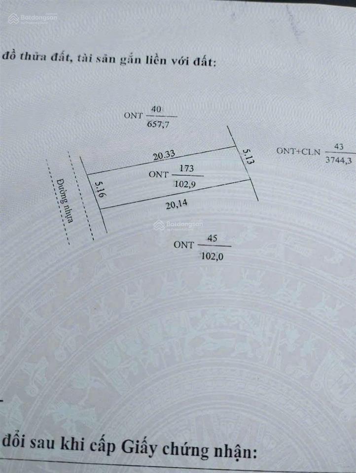 Hàng hiếm tại ấp mương khai, mộc hóa, 850 triệu, 102 m2 đất