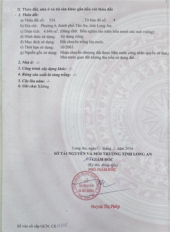 Bán đất mặt tiền sông vàm cỏ ngay trung tâm tp. tân an, long an không có lô đẹp thứ 2