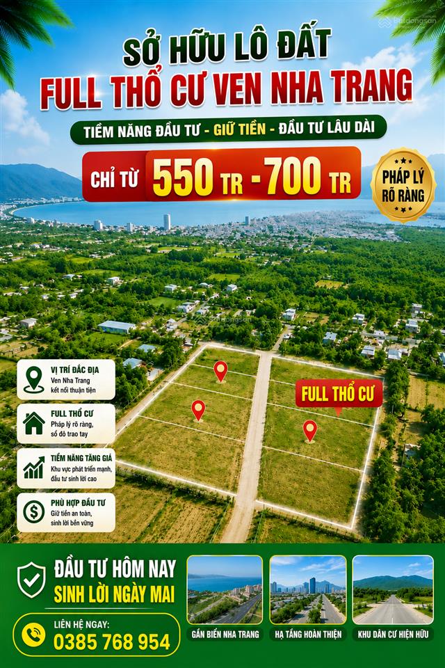 550 triệu lô full thổ cư suối hiệp sổ hồng riêng khu dân cư hiện hữu, cách quốc lộ 27c 2,2 km