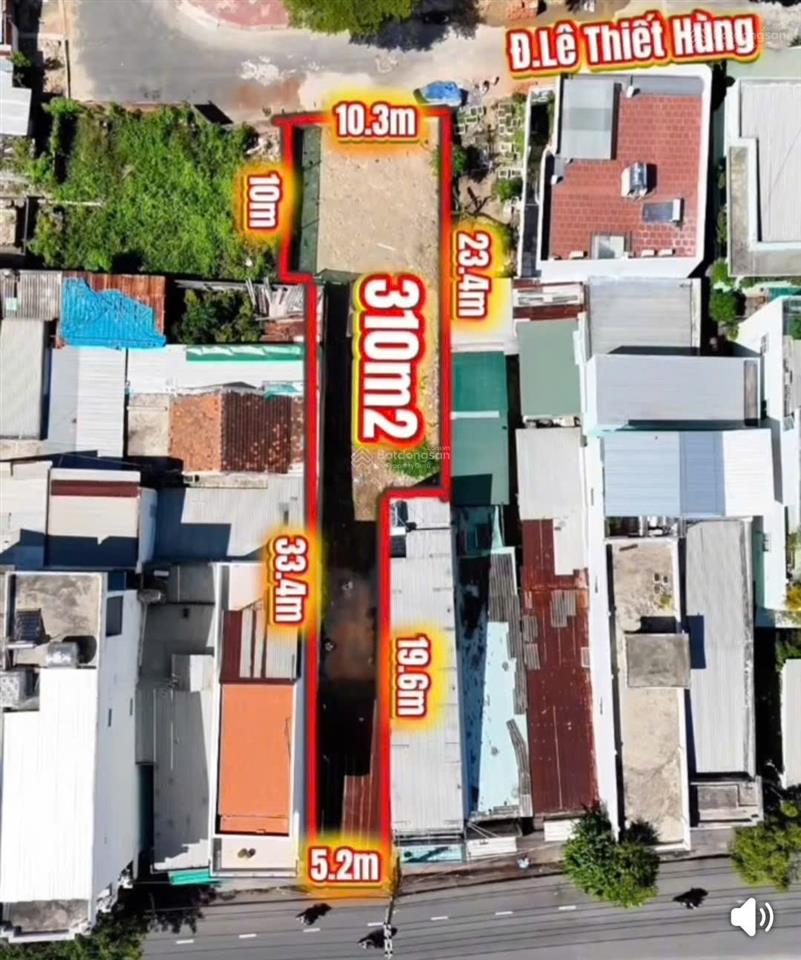 Đất 2 mặt tiền lê hồng phong & lê thiết hùng sau lưng là khu đô thị phước long. giá 18,9 tỷ