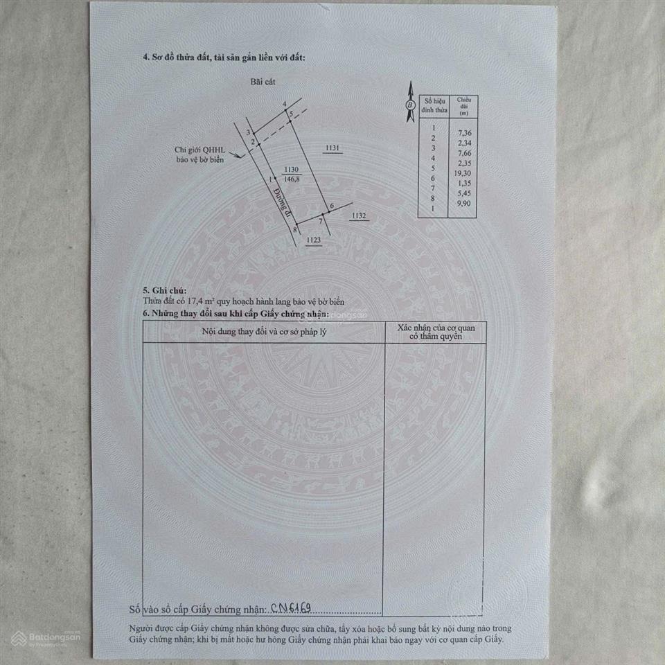 Chỉ 5.2 tỷ và chỉ một bước chân chạm biển, chạm bình yên, lô đất ở odt 146.8m2 trực diện biển