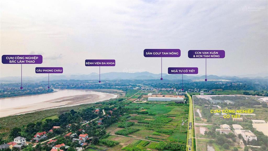 Bán đất 150m² full thổ cư 1645 mặt đường tỉnh lộ 315 tam nông phú thọ