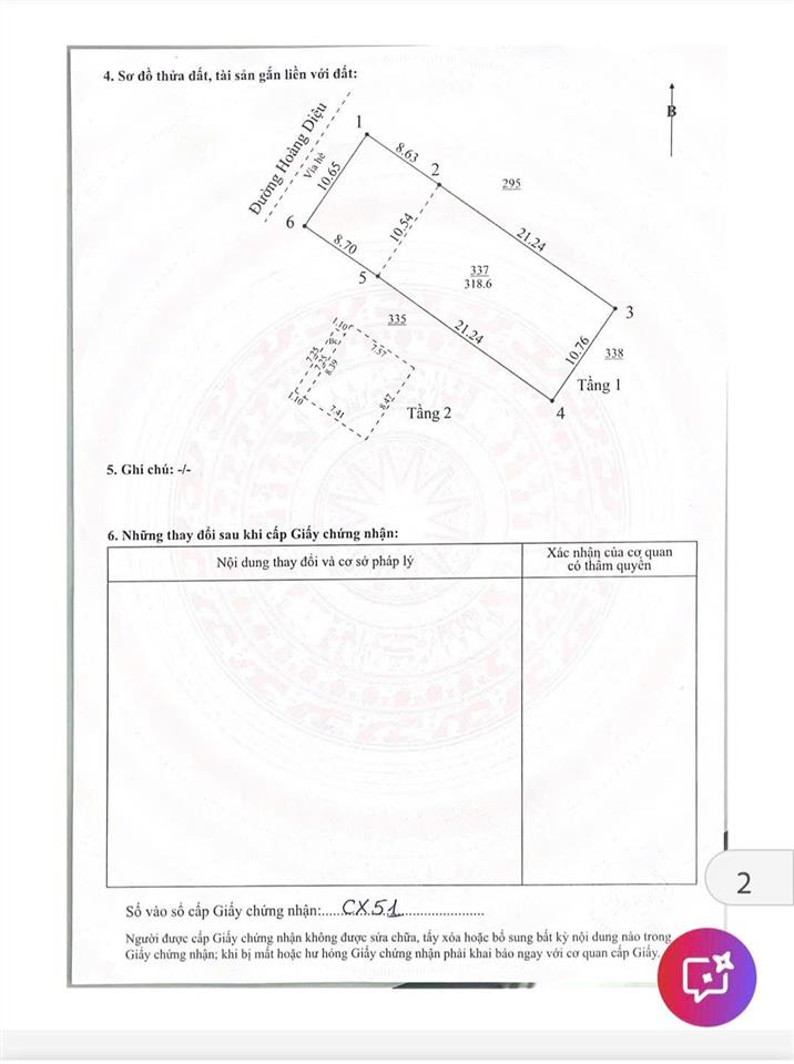 Duy nhất và bất ngờ giá bán bằng giá nhà nước lô đất 319m2, mặt tiền 10,6m, đường hoàng diệu tp d