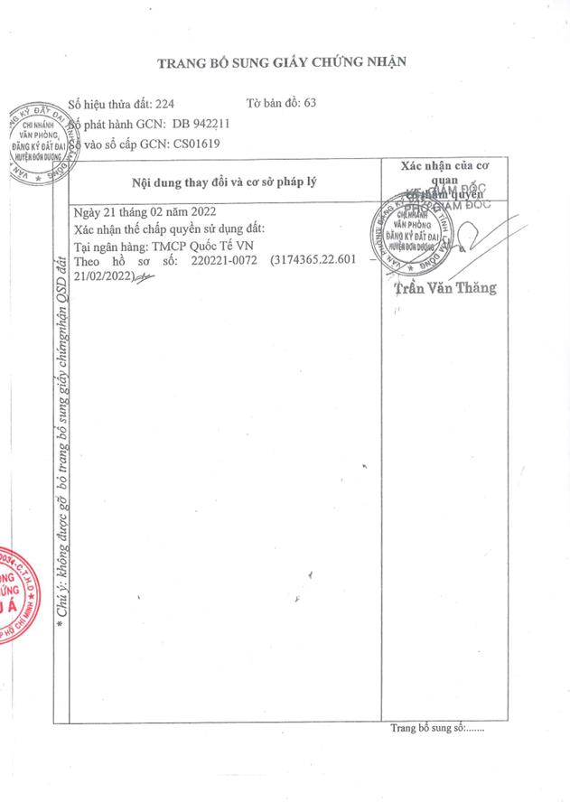 Bán qsdd và tài sản gắn liền với đất tại thửa đất số 224, tờ bản đồ số 63,x.đơn dương, t.lâm đồng