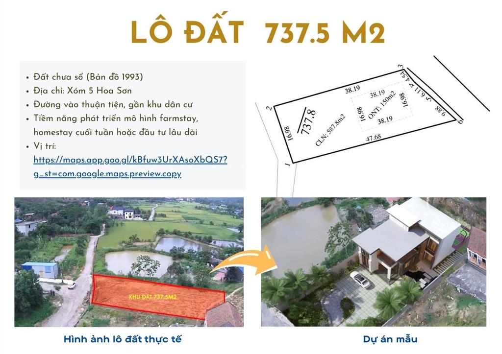 Bán đất hoa sơn, nam sơn, sóc sơn 737.5m2