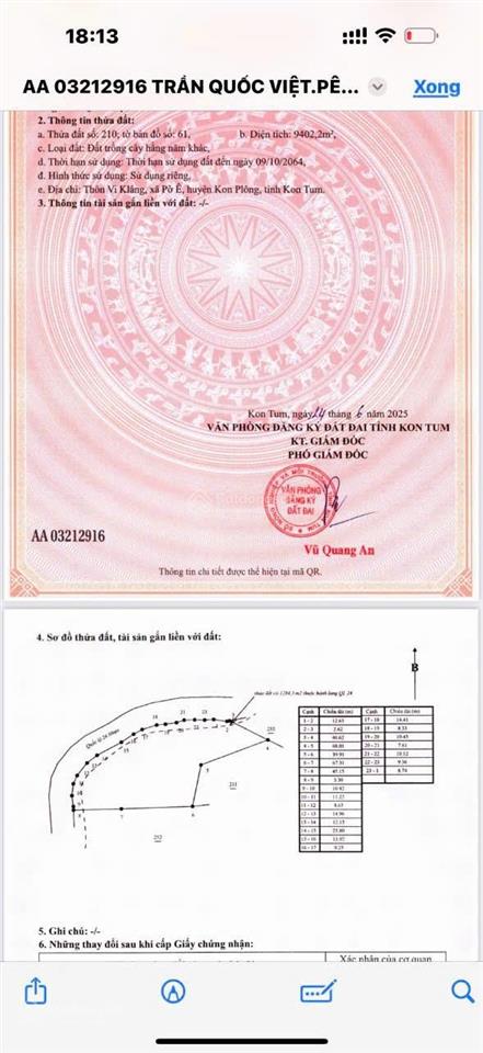 Cần bán nhanh lô đất thuộc huyện măng đen 2.6ha giá thấp hơn thị trường 500 triệu