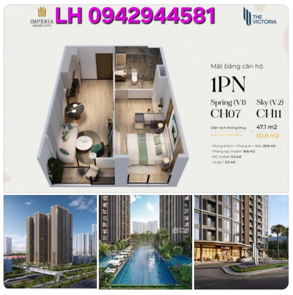 Victoria 1n48m. chỉ 3,380 tỷ bao hết thuế phí. tầng trung siêu đẹp thoáng. bc đông nam.