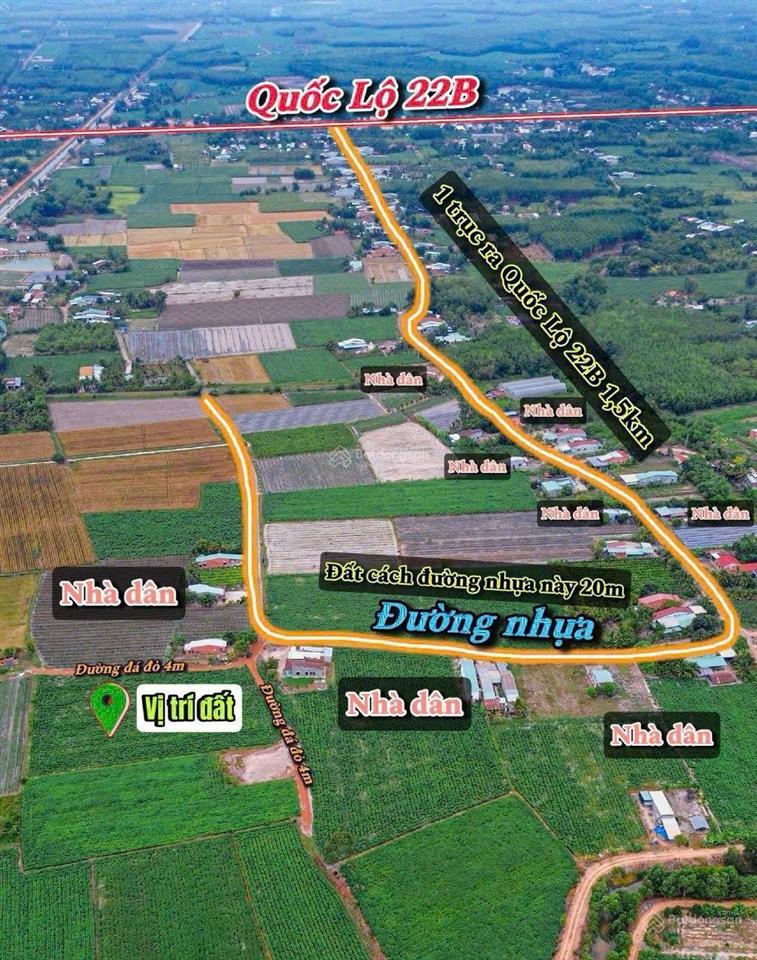 175m2 đất full thổ cư tân phong, tân biên, tây ninh, cách nhựa 20m