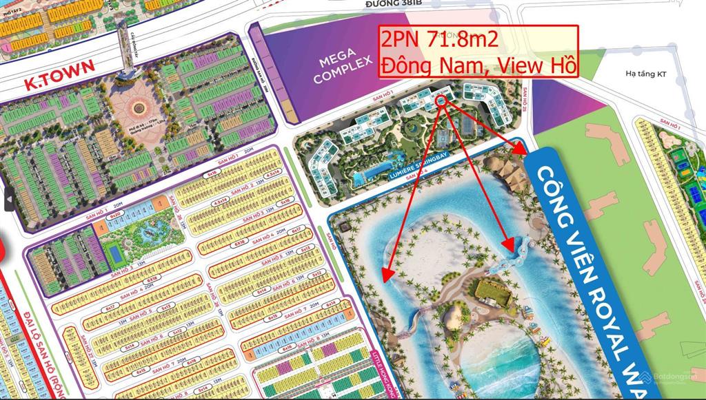 Cần bán căn 2pn 2wc 72m2 bc đn, view trực diện hồ tạo sóng, bán bằng giá hđmb, 0973 636 ***