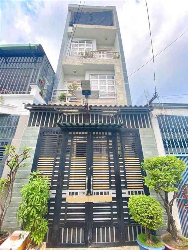 Nhà 4 tầng gần emart 2 phạm văn chiêu tt gv hẻm xe hơi thông dtsd 200m² (4x16) shr