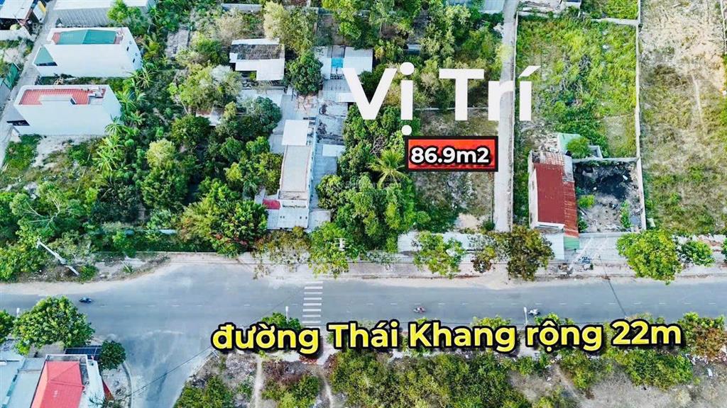 Bán đất hẻm thái khang cách đường chính chỉ 20m. diện tích 86.9m2 ngang 5m nở hậu