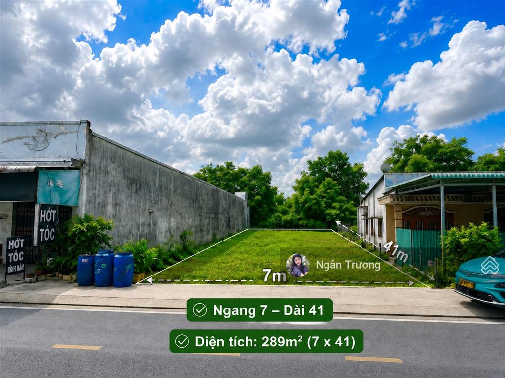 Bán đất 289m² (đất thổ cư) đ. đặng văn trước p. an tịnh gần kcn trảng bàng, giá 880 triệu, shr