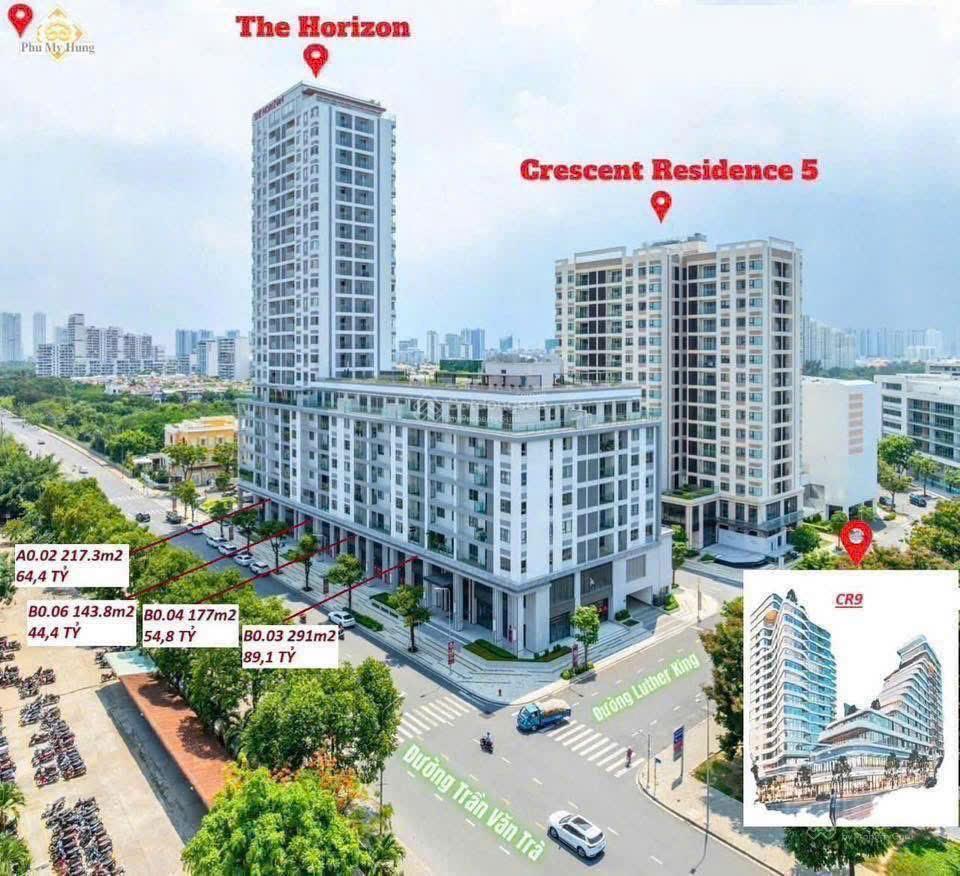 Bán shophouse the horizon mặt tiền trần văn trà giá gốc