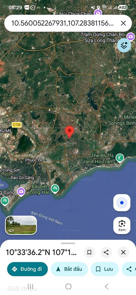 Bán đất 377m², 100m² thổ cư tại xã long tân, đất đỏ, giá 4,1 tỷ