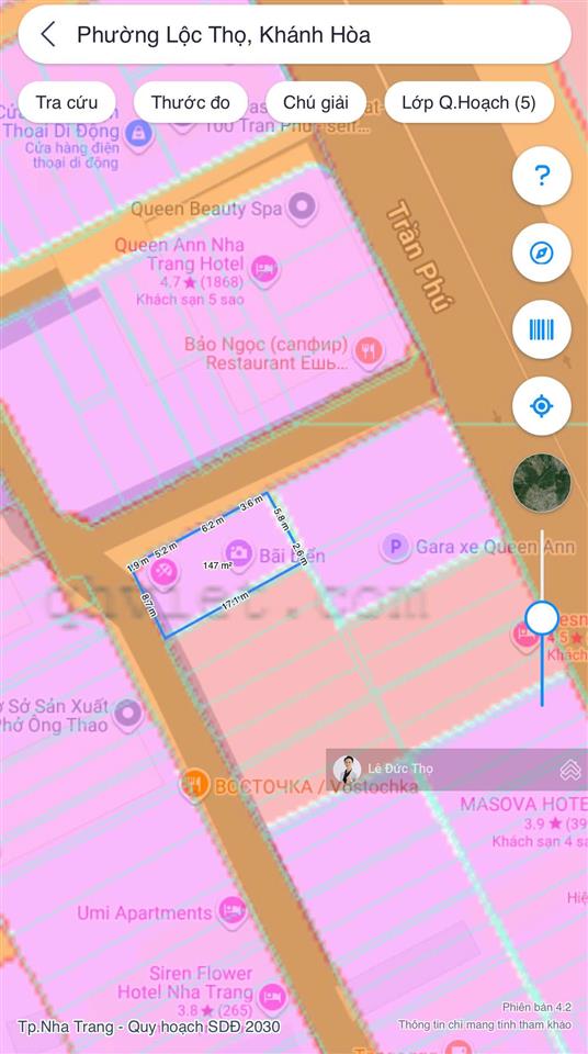 Bán nhà căn góc hẻm 100 trần phú nha trang. diện tích 147m2 ngang 17m. giá chỉ 45 tỷ