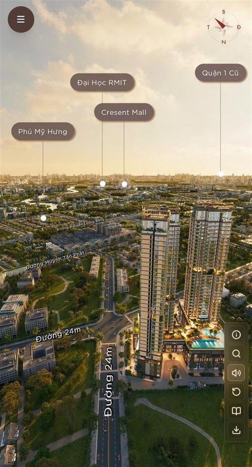 Căn 1pn+ 56,62m2 tầng đẹp giá chỉ 4tỷ ngay phú thuận, quận 7, view sông. lb 0707 520 ***