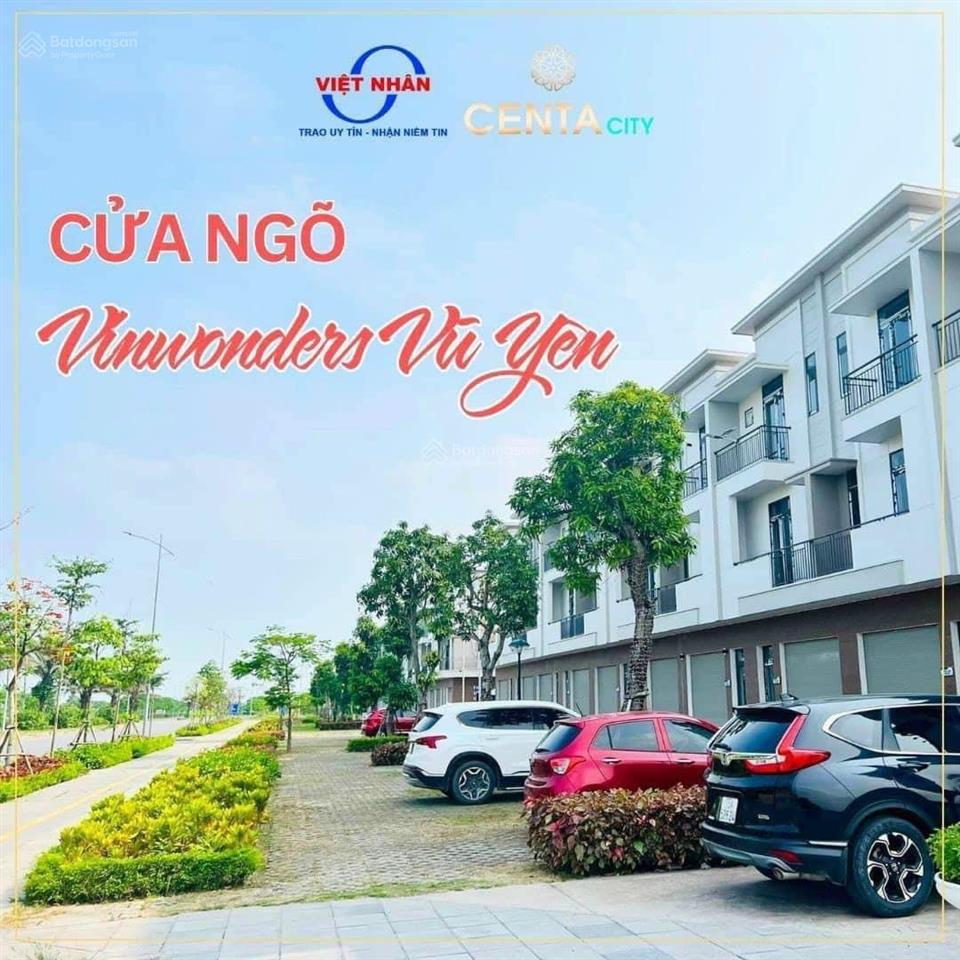 Shophouse centa city diện tích 75m mặt đường 56m giá chỉ 5 tỷ 980 cửa ngõ vũ yên