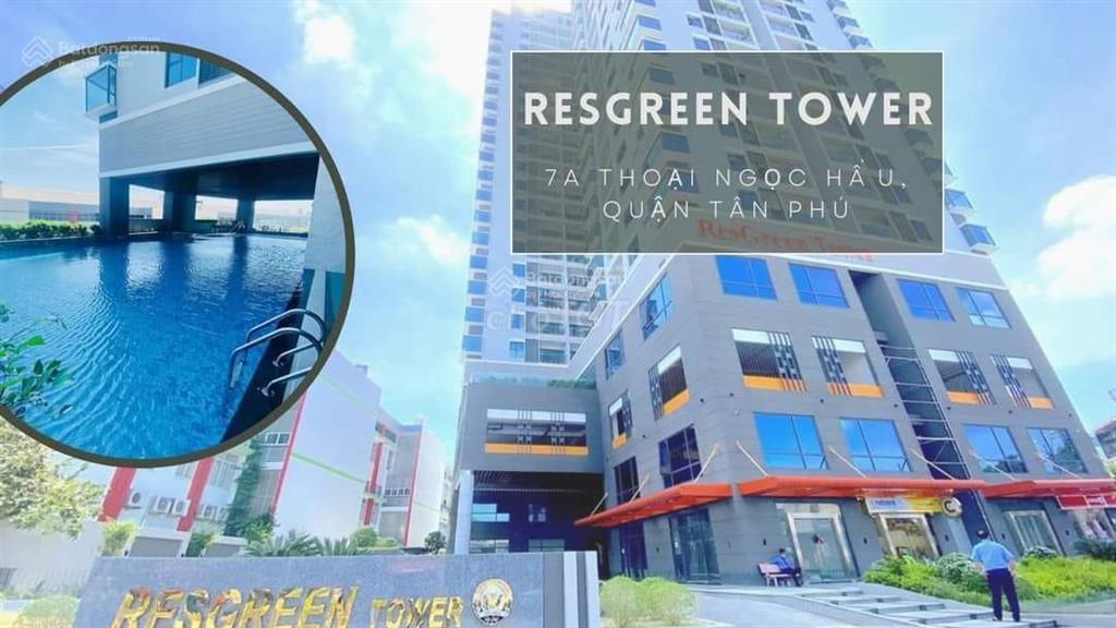 Bán căn hộ res green tower, tân phú, 53m2, 2pn, 1wc, sổ hồng, 3,5 tỷ