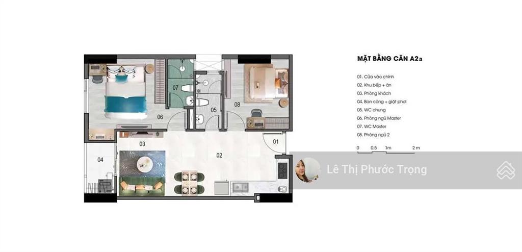 Bán căn a5 tầng 11 dt 55m² 2pn 2wc giá bán 2,8 tỷ, 0938 609 *** (thông thủy 49,26m)
