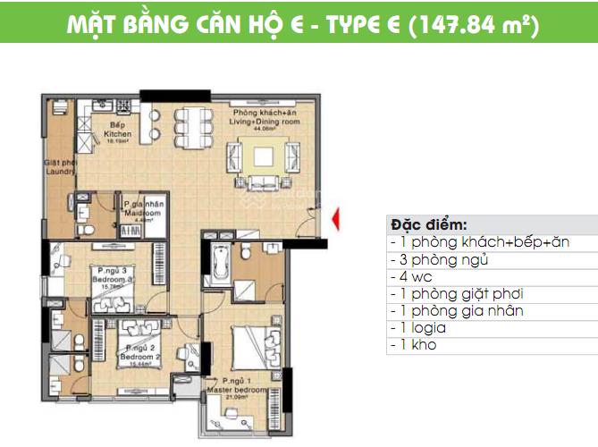 Bán căn góc c/c era town, quận 7, dt 147m2 3pn 4wc full nội thất cao cấp. giá 4 tỷ 6