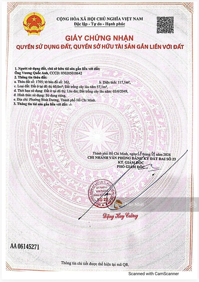 Chính chủ cần bán gấp lô đất mặt tiền đường phú chánh 33 ngay chợ phú chánh a giá tốt