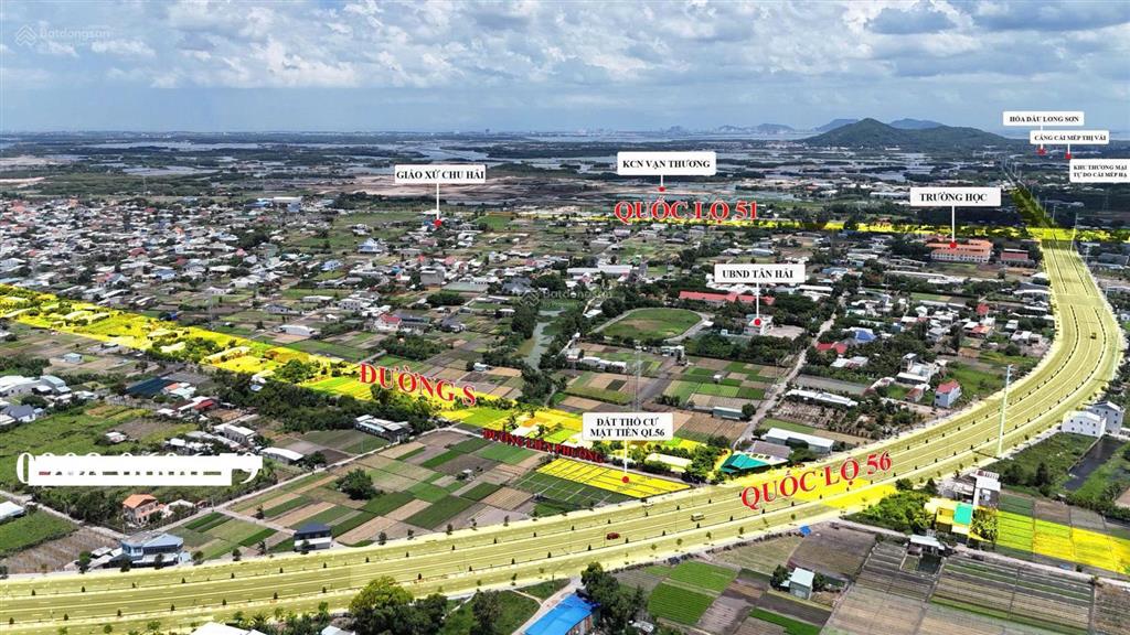 Đón đầu đường s giai đoạn 2 lô đất góc 2mt ngã tư ql56 đường s thuận lợi mở cafe, xây khách sạn