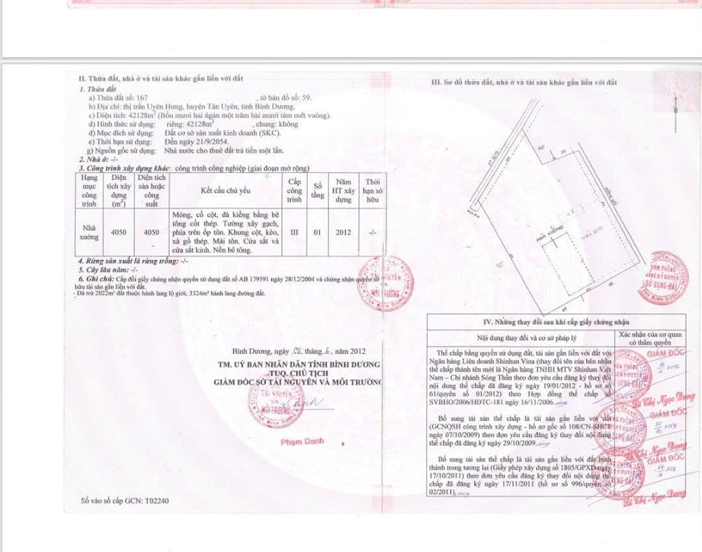 Bán nhà xưởng bình dương diện tích 4 ha 2