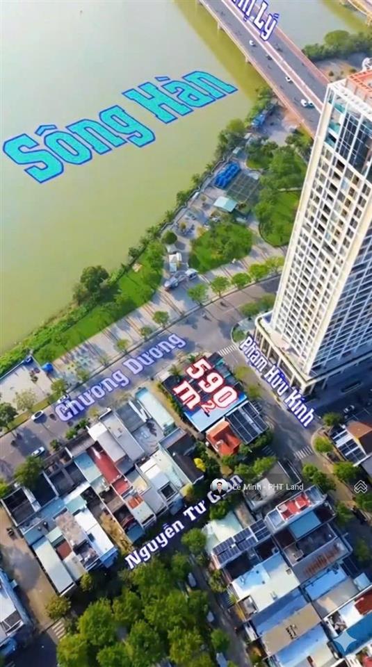 Chuyển nhượng đất lô góc 3 mặt tiền đường chương dương & phạm hữu kính view sông hàn.