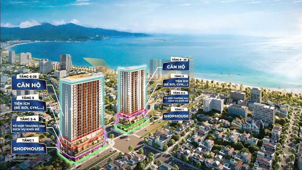 Chính chủ bán căn studio view biển mỹ khê tầng cao, full nội thất, giá tốt