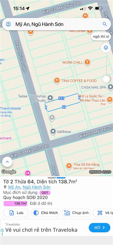 Bán đất mặt tiền phan thúc duyện ngang 6m chỉ với 22,7 tỷ. 0905 982 ***