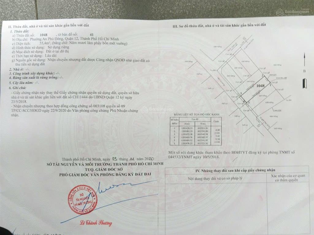 Bán đất đường an phú đông 3 ngay ubnd phường apd cũ vào 55,4m2 giá chỉ 4,35 tỷđường đã trãi nhựa