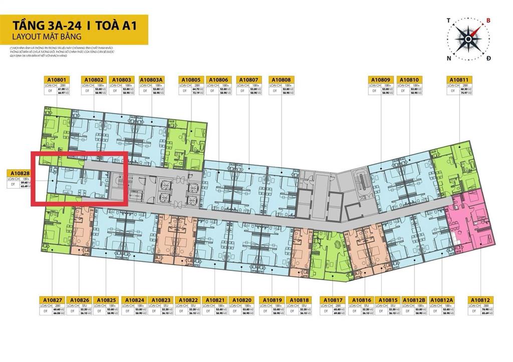 Khách đang cần tiền cần bán gấp căn a1 19 28 1pn+ dự án cora toewer