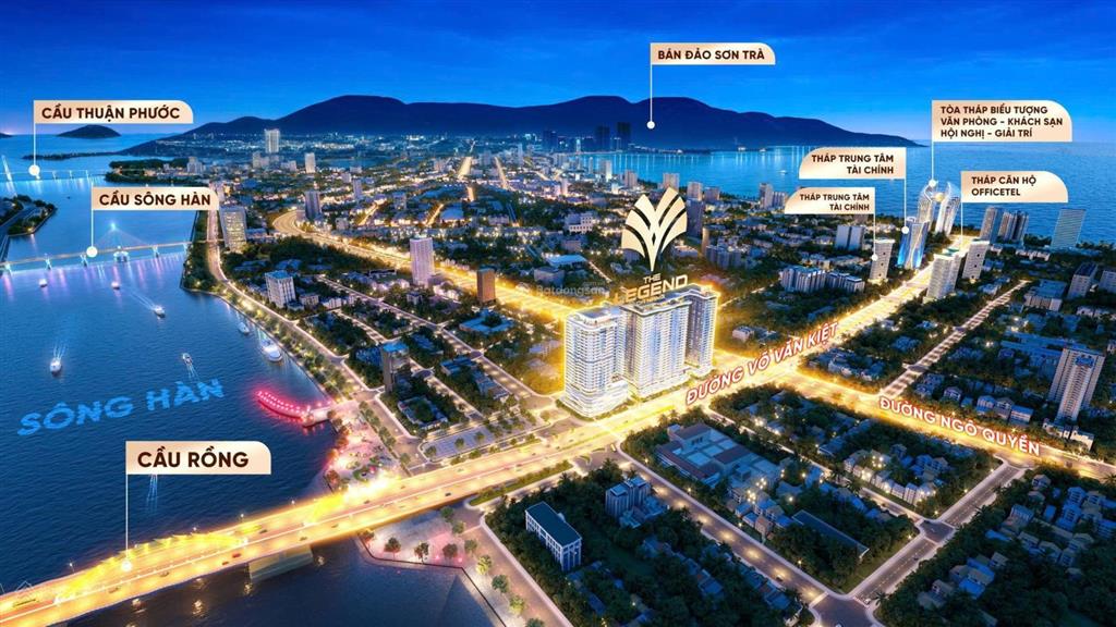 Chạm tay vào siêu phẩm căn hộ 2pn 71.5m² tại the legend giá 7.2 tỷ sát cạnh cầu rồng