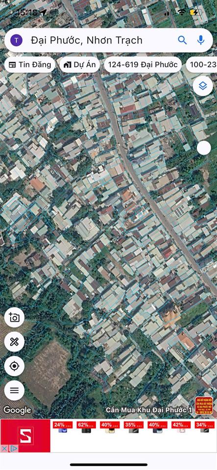 Đất đẹp đại phước 195.5m² full thổ cư, 2 mặt tiền, dân cư đông, sổ hồng riêng
