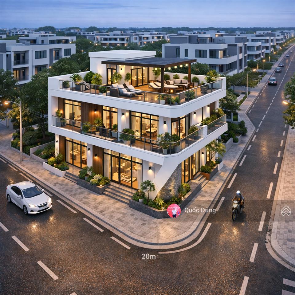 Bán căn nhà mặt tiền đường bưng ông thoàn góc 2 mặt tiền dt 8x20m sổ sẵn đã hoàn công giá 17,6 tỷ