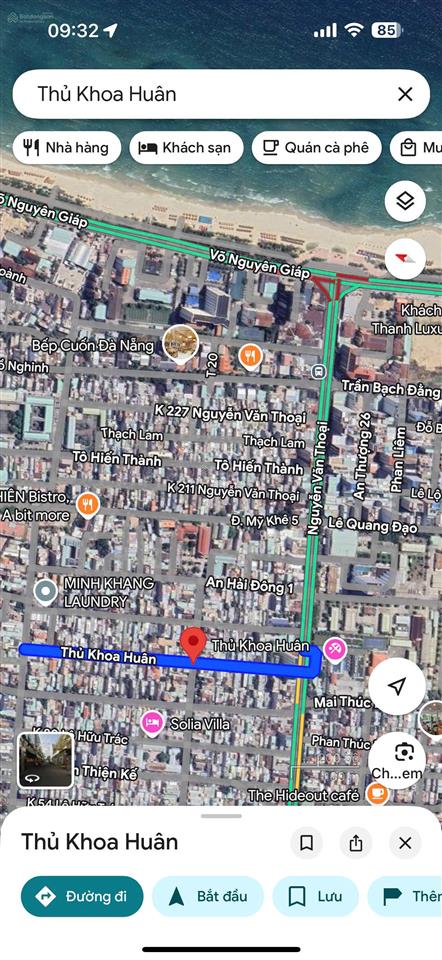 Bán lô đất mặt tiền thủ khoa huân, sơn trà 173m2 giá 24 tỷ tl