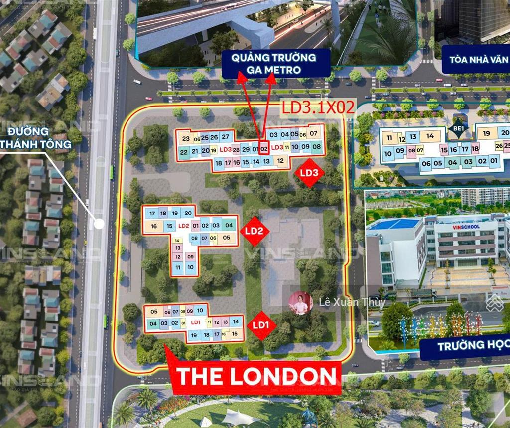 Cắt lỗ 142 triệu vào giá gốc, căn 1 ngủ london chỉ còn giá 2,830 tỷ, đông bắc. 0869 547 ***