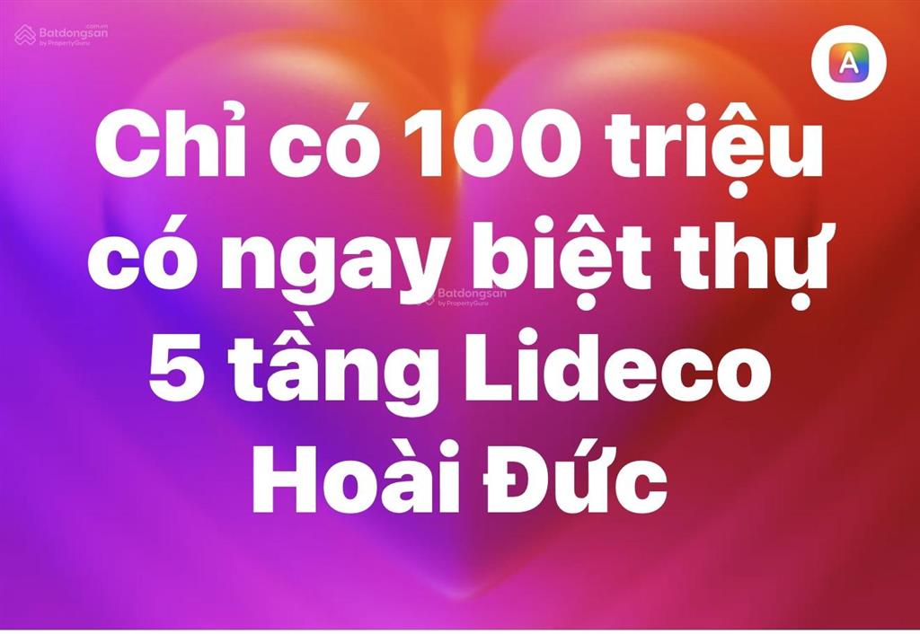 Bán biệt thự song lập lideco hoài đức view vườn hoa đẹp xuất sắc, giá chỉ 20 tỷ