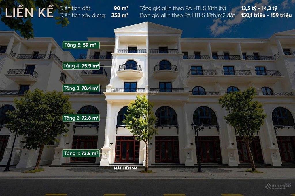 Liền kề 90m giá 9,8 tỷ (ap voucher vh)