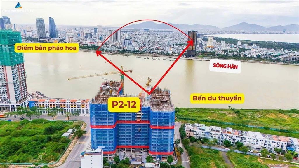 Căn hiếm 2pn ban công đông nam view trọn vẹn pháo hoa sông hàn tầng 9