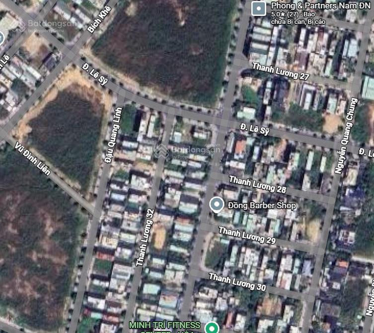 Bán đất góc 2 mặt tiền lê sỹ giao thanh lương 32 hòa xuân